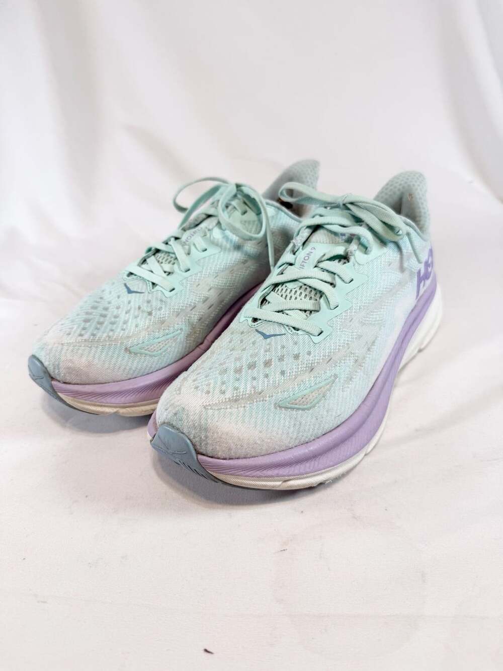 Hoka Clifton 9 Wide Gorpcore Pastel Athleisure Chunky Y2K Running Shoes W 8.5D